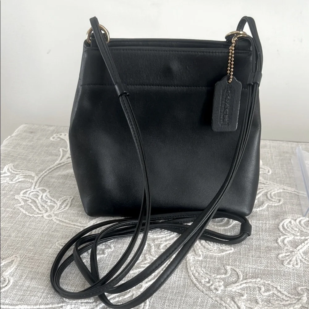 Coach Vintage Rare Dixon Black Leather Bag with COA